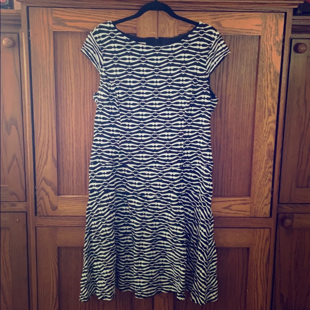 Black and White Patterned Dress